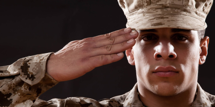 veteran saluting